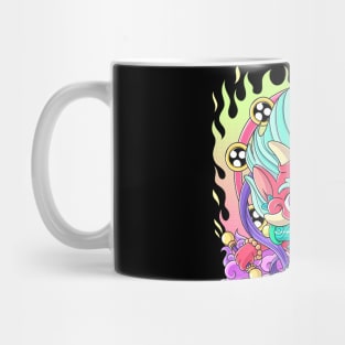 Cute Kawaii Oni Japanese demon Harajuku Pastel Goth Art Mug